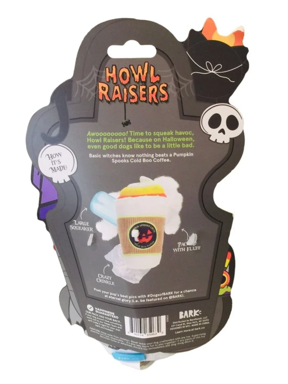BARK HOWL RAISERS Cold Boo Coffee 7 1/2